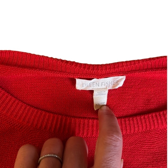 Eileen Fisher red tunic (xs/s/m, red) - Picture 7 of 7